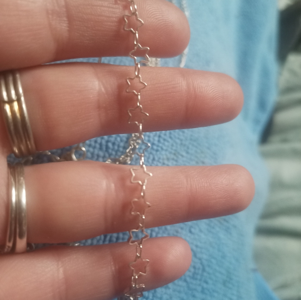 Silver star bracelet